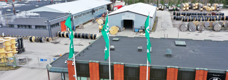 Photo from above Hyvinkää production site