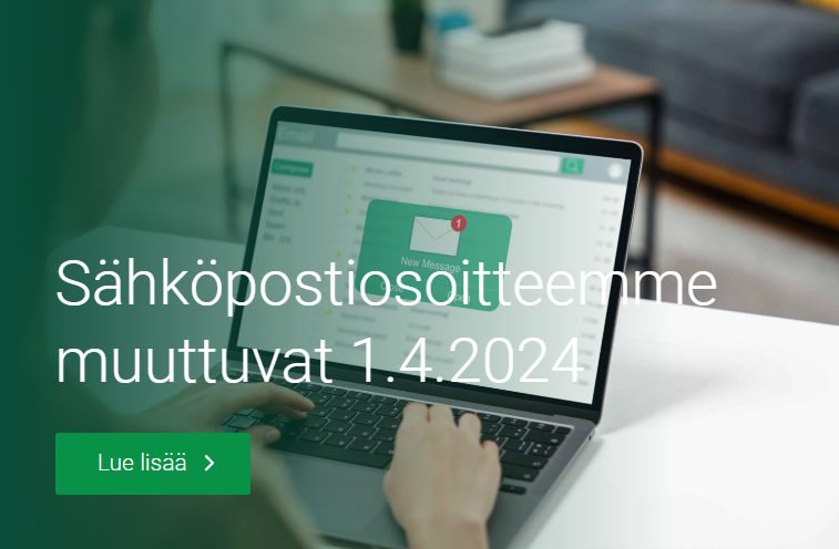 Sähköpostiosoitteet muuttuvat